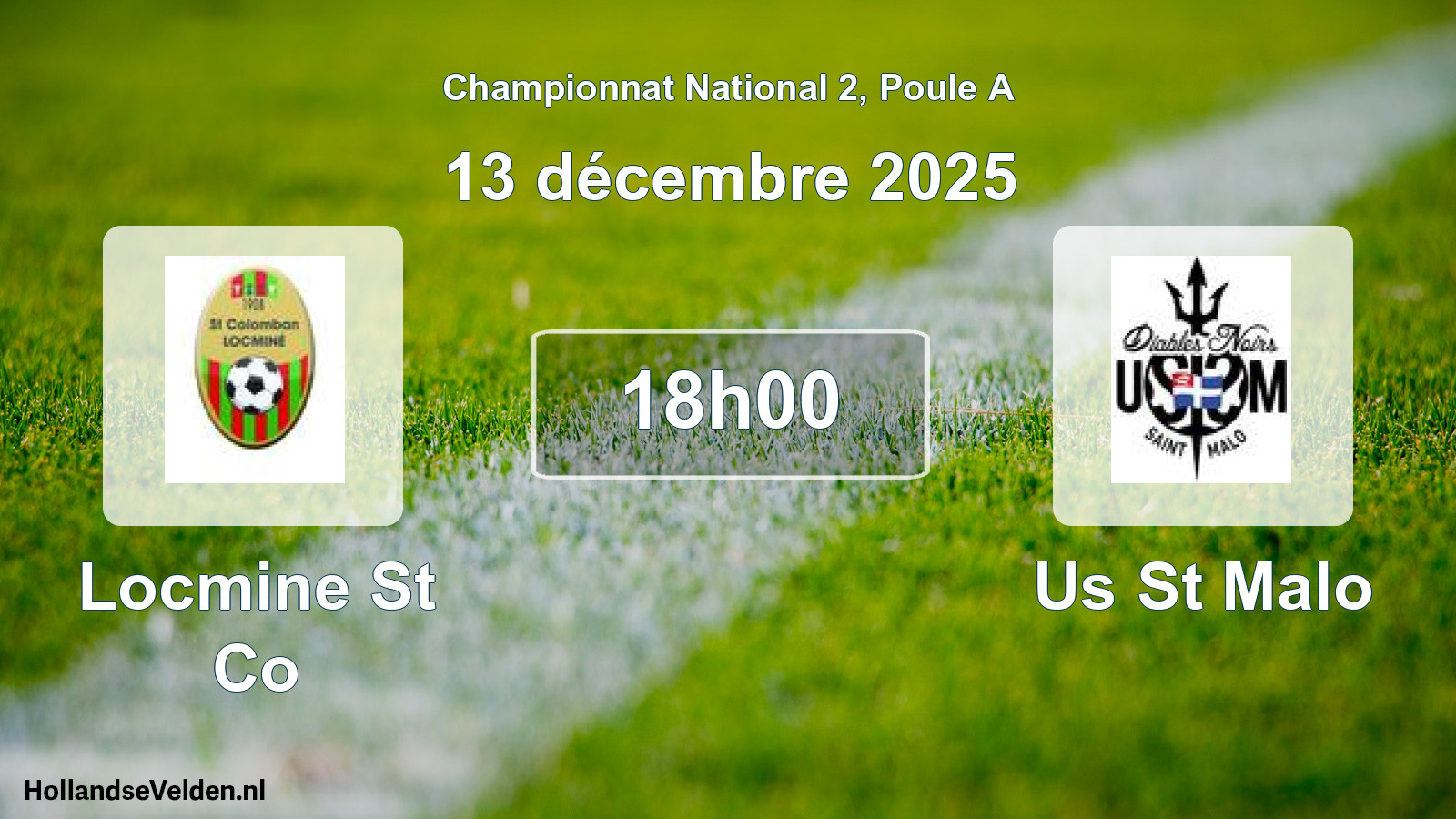 Geplande wedstrijd: Locmine St Co - Us St Malo (13 december 2025)