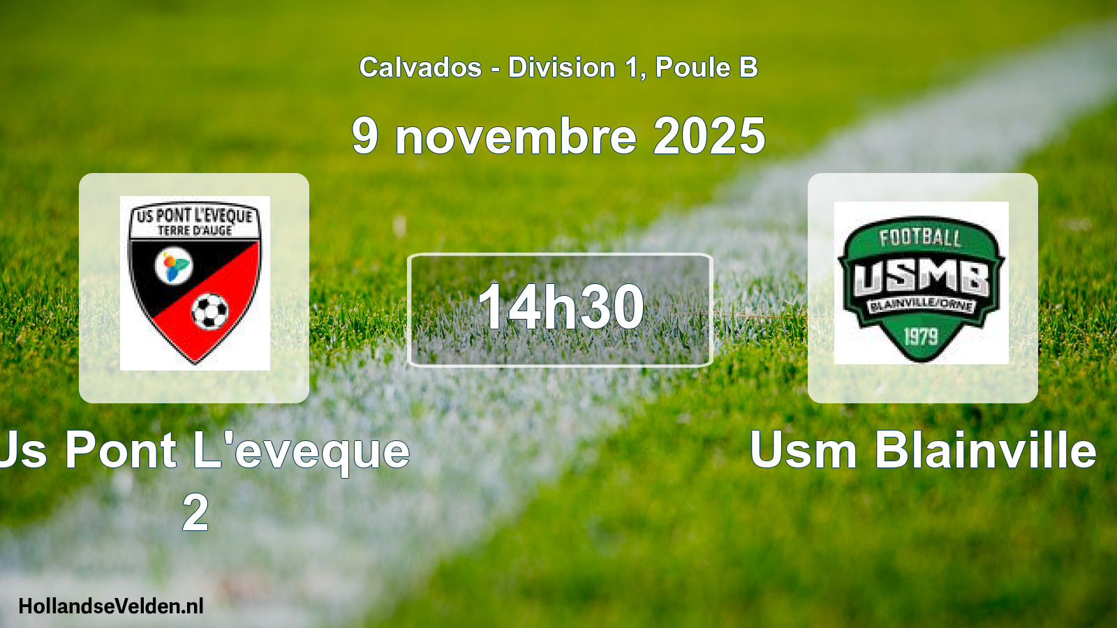 Geplande wedstrijd: Us Pont L'eveque 2 - Usm Blainville (9 november 2025)