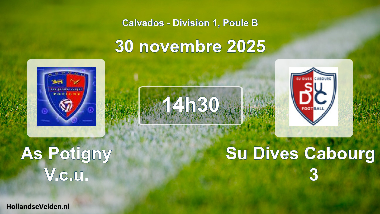 Scheduled Match: As Potigny V.c.u. - Su Dives Cabourg Fb 3 (30 November 2025)