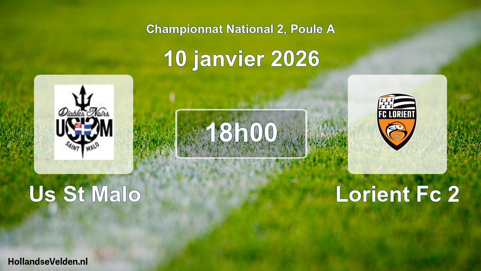 Scheduled Match: Us St Malo - Lorient Fc 2 (10 January 2026)