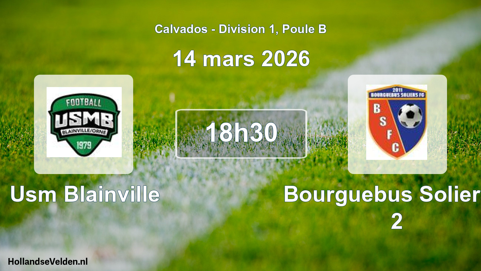 Geplande wedstrijd: Usm Blainville - Bourguebus Soliers F 2 (14 maart 2026)