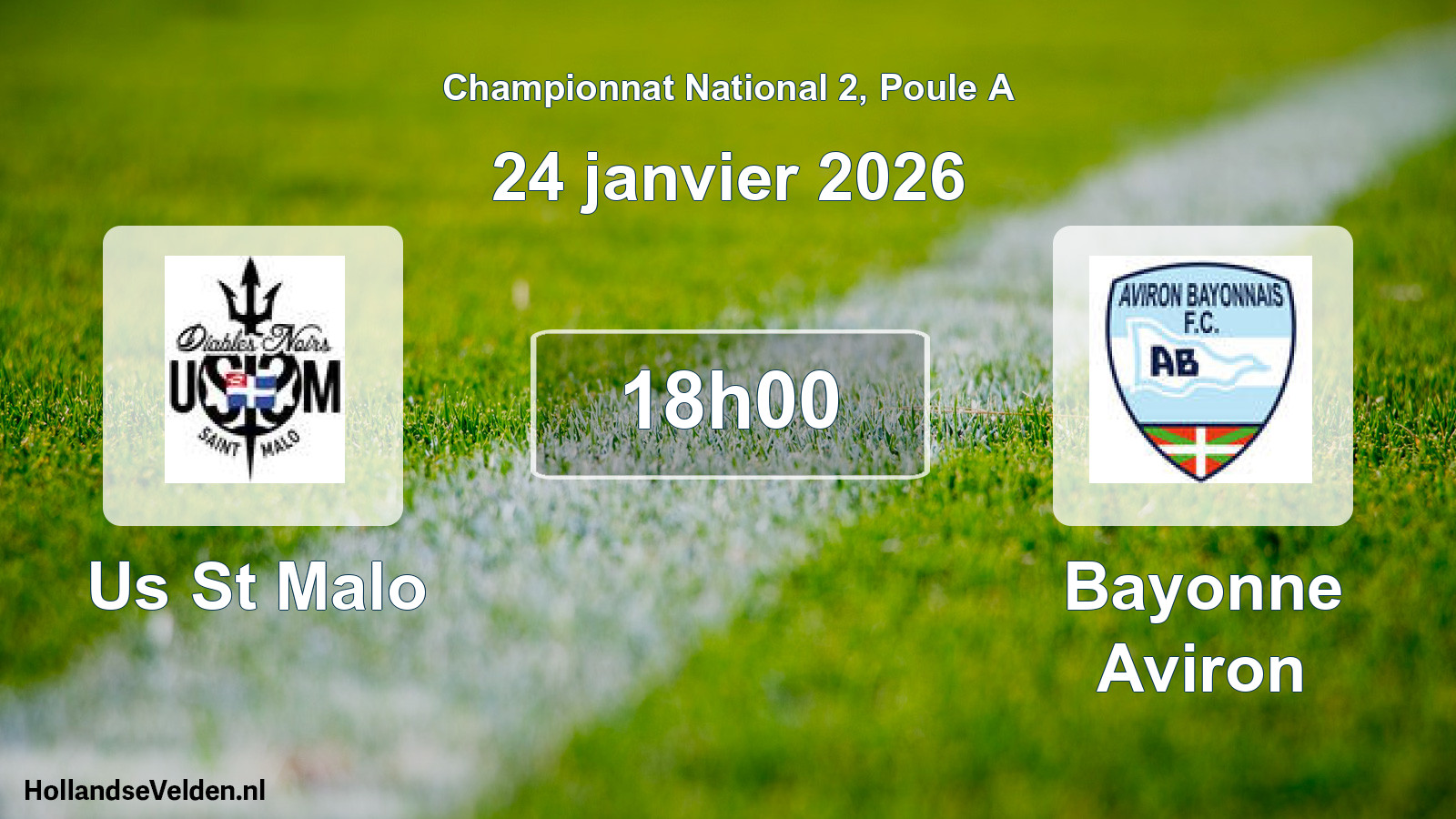 Geplande wedstrijd: Us St Malo - Bayonne Aviron (24 januari 2026)