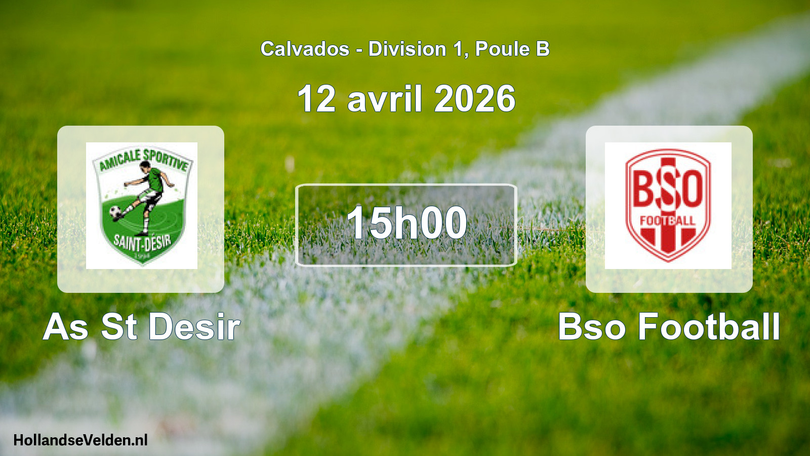 Scheduled Match: As St Desir - Bso Football (12 April 2026)