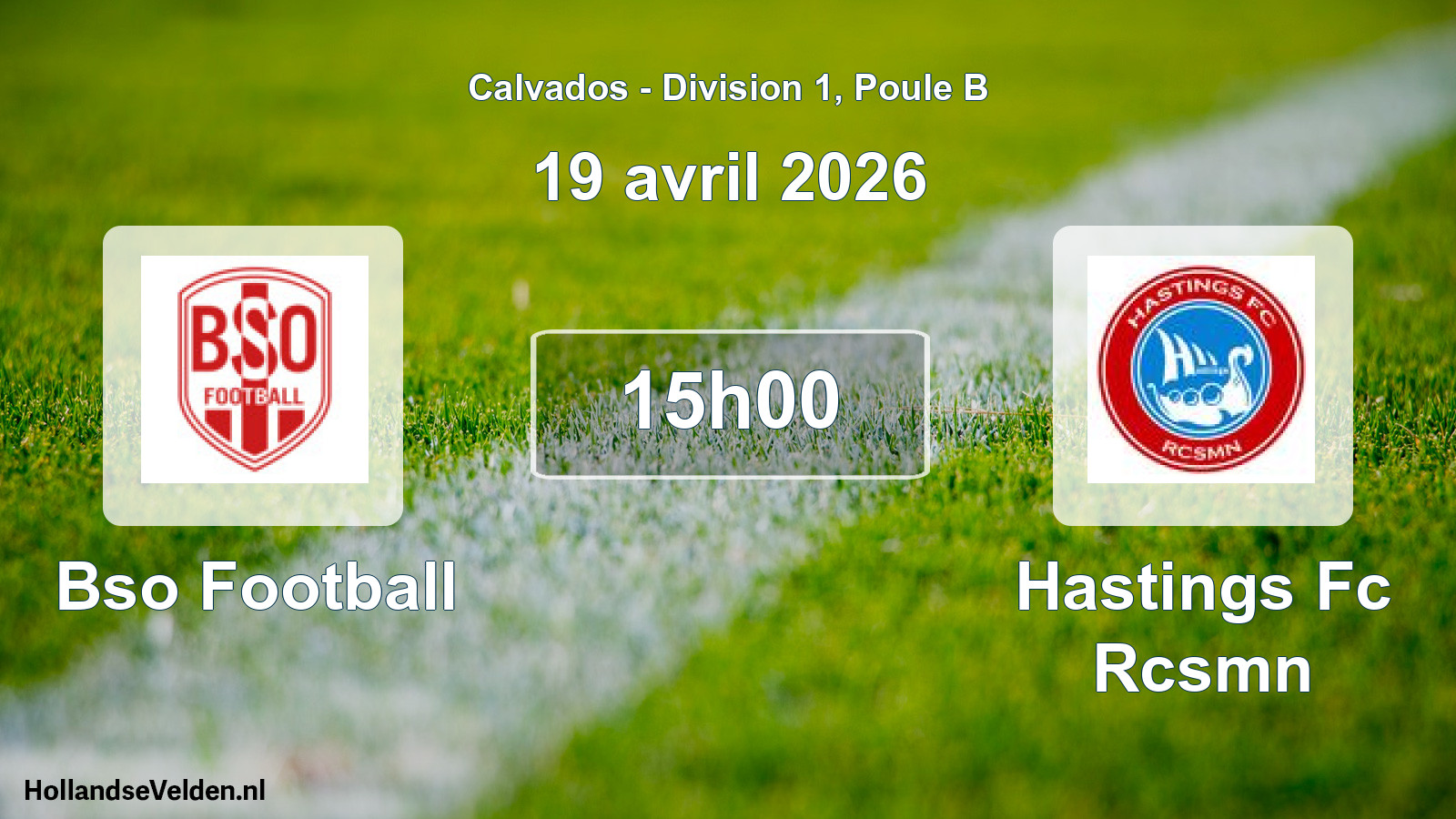 Geplande wedstrijd: Bso Football - Hastings Fc Rcsmn (19 april 2026)