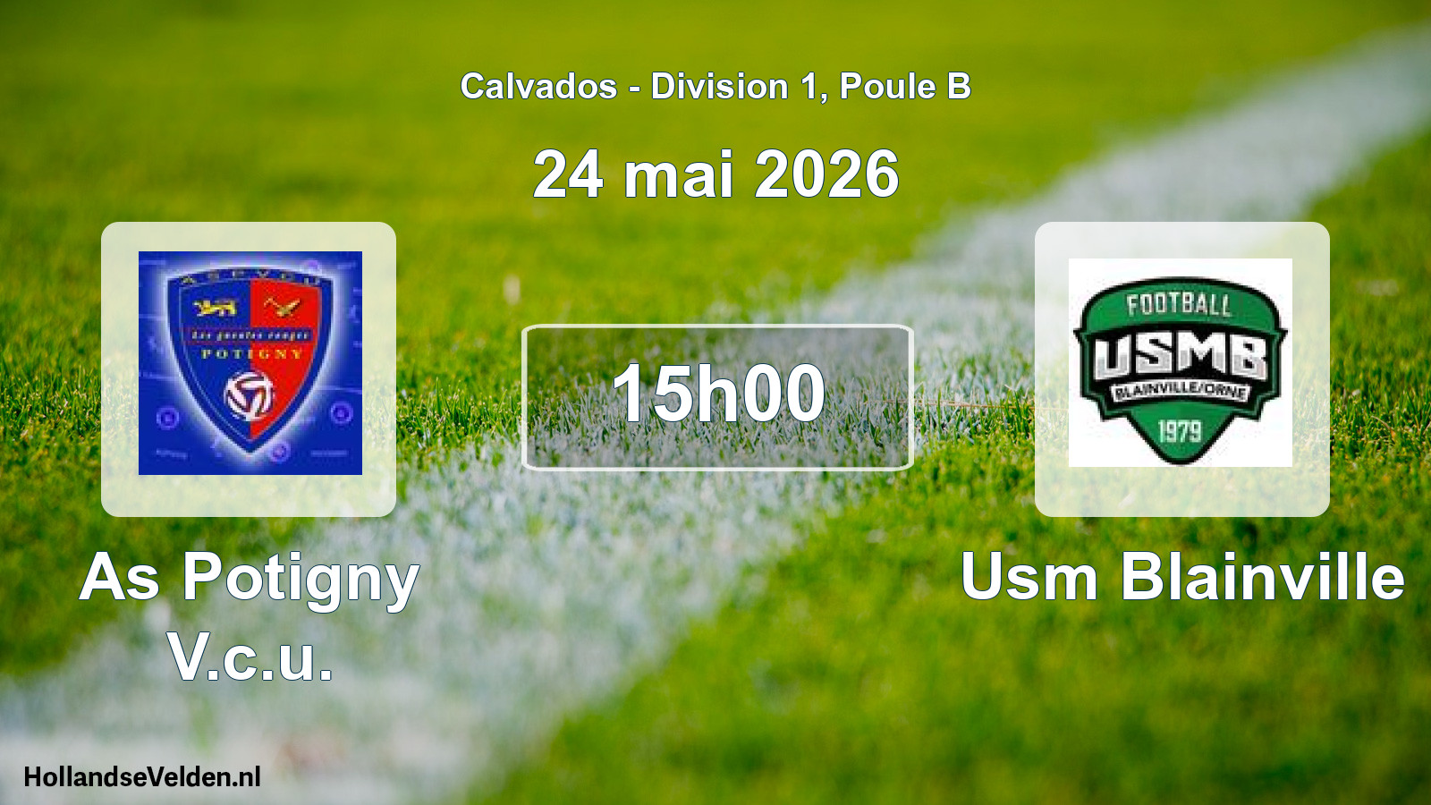 Geplande wedstrijd: As Potigny V.c.u. - Usm Blainville (24 mei 2026)