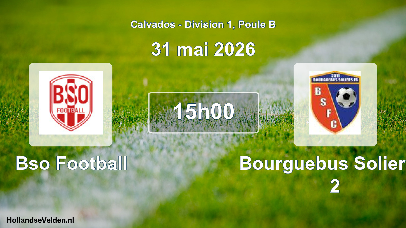 Geplande wedstrijd: Bso Football - Bourguebus Soliers F 2 (31 mei 2026)