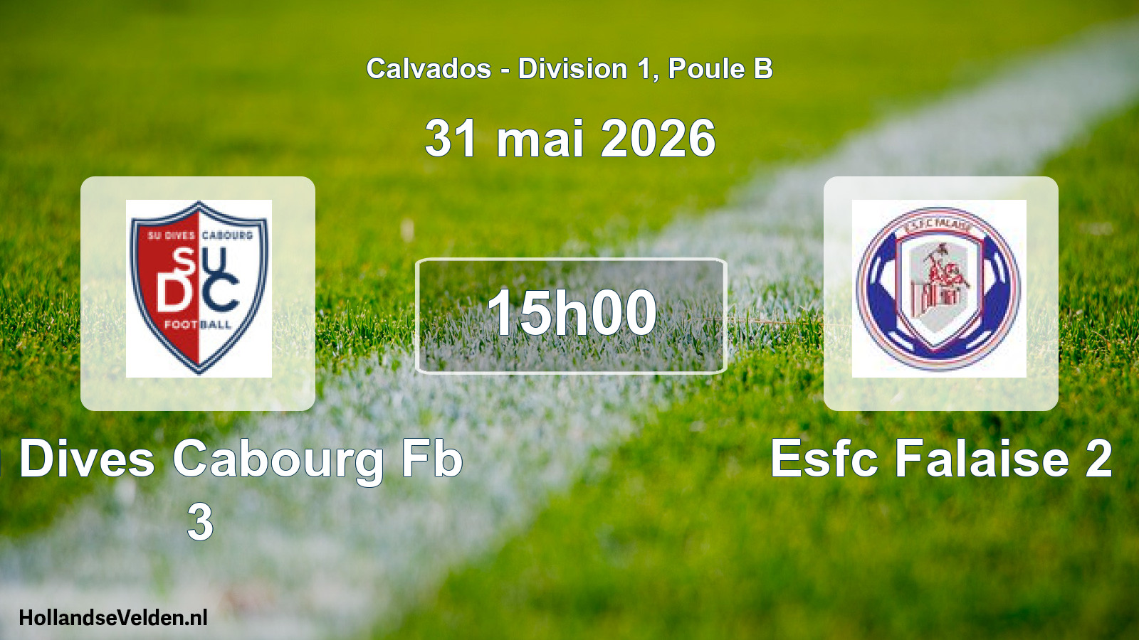 Scheduled Match: Su Dives Cabourg Fb 3 - Esfc Falaise 2 (31 May 2026)