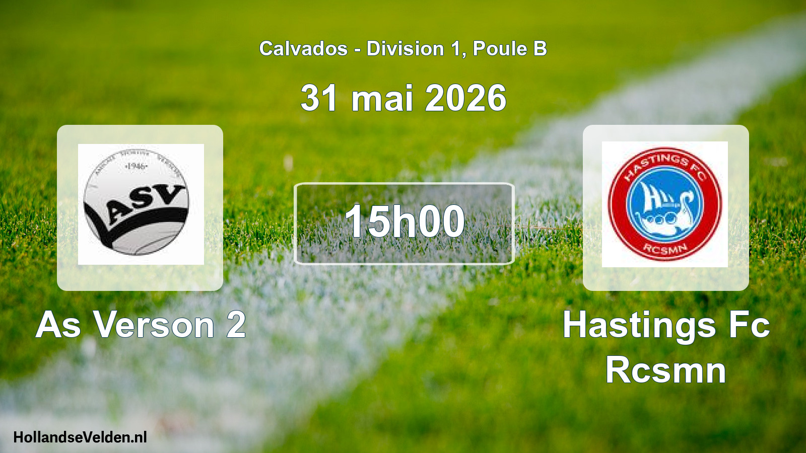 Geplande wedstrijd: As Verson 2 - Hastings Fc Rcsmn (31 mei 2026)