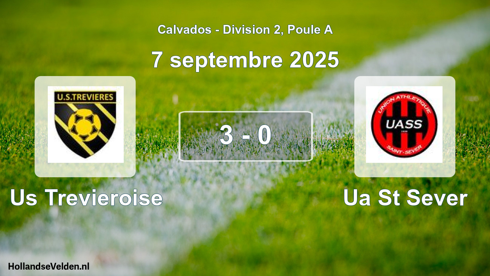 Total number of matches played: Us Trevieroise - Ua St Sever 3 - 0 (7 September 2025)