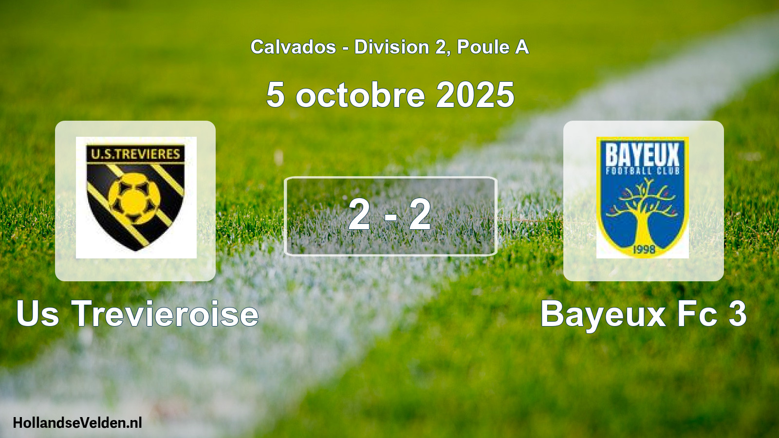 Gespeelde wedstrijd: Us Trevieroise - Bayeux Fc 3 2 - 2 (5 octobre 2025)