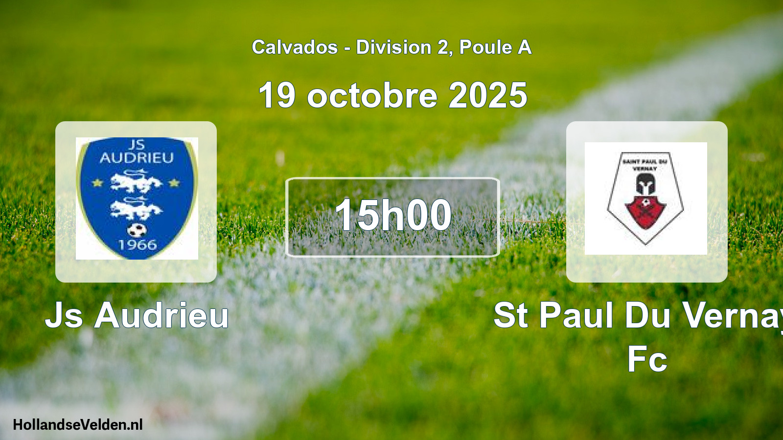Scheduled Match: Js Audrieu - St Paul Du Vernay Fc (19 October 2025)
