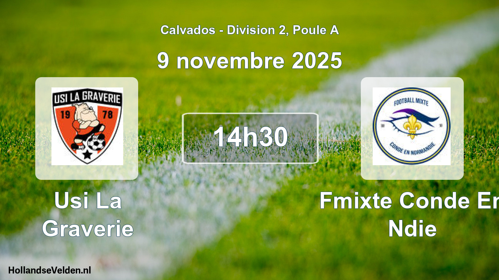 Scheduled Match: Usi La Graverie - Fmixte Conde En Ndie (9 November 2025)