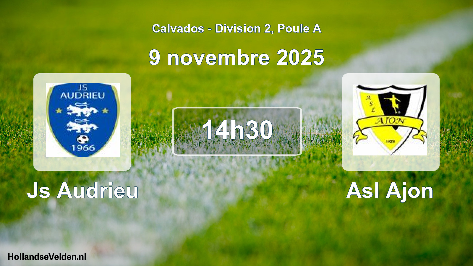 Geplande wedstrijd: Js Audrieu - Asl Ajon (9 november 2025)
