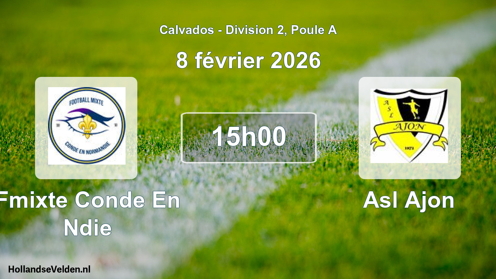 Geplande wedstrijd: Fmixte Conde En Ndie - Asl Ajon (8 février 2026)