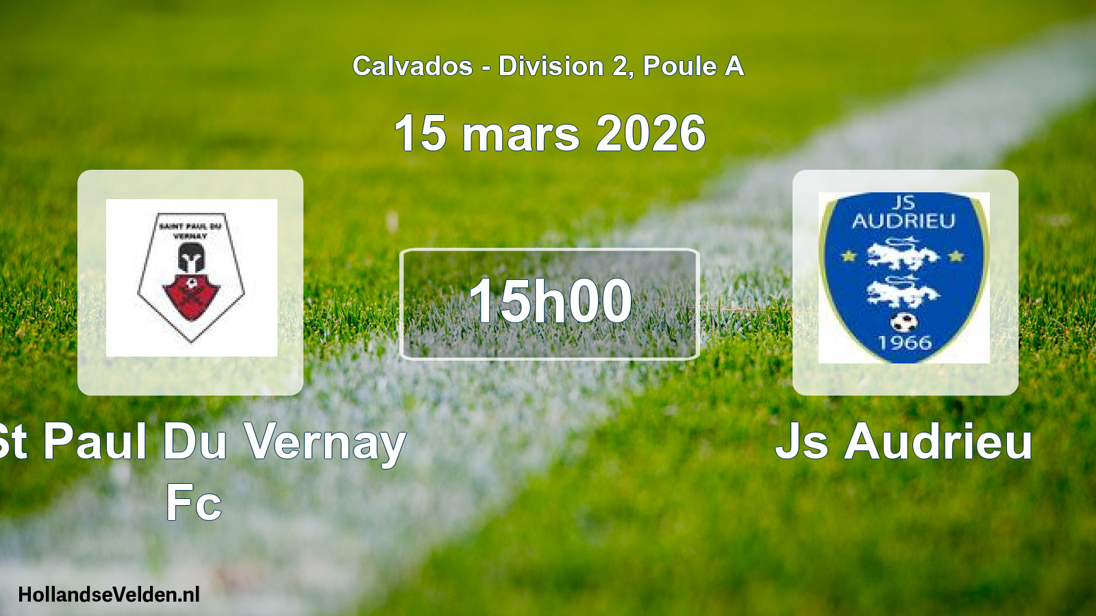 Geplande wedstrijd: St Paul Du Vernay Fc - Js Audrieu (14 maart 2026)