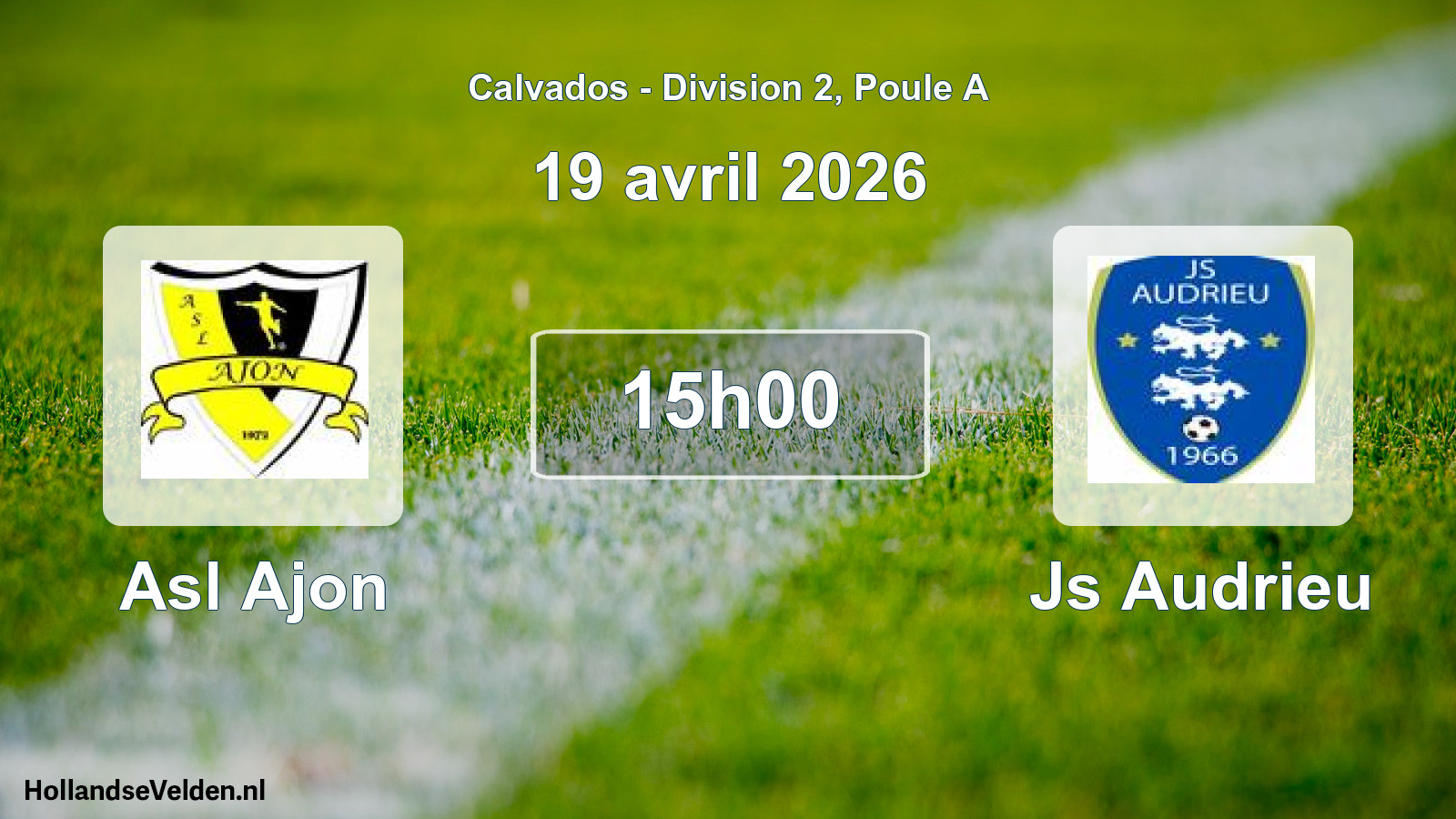 Geplande wedstrijd: Asl Ajon - Js Audrieu (19 april 2026)