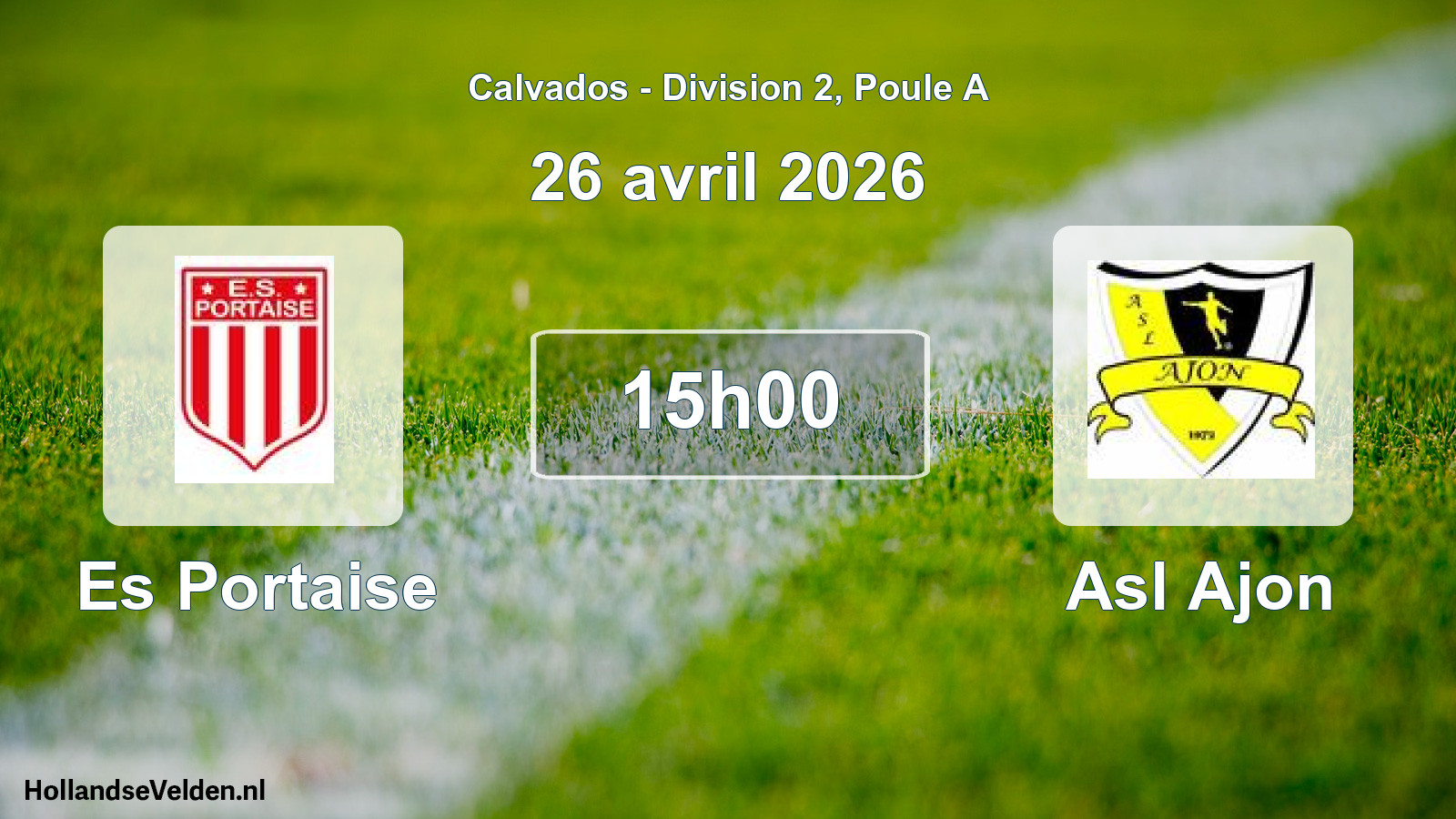 Geplande wedstrijd: Es Portaise - Asl Ajon (26 avril 2026)