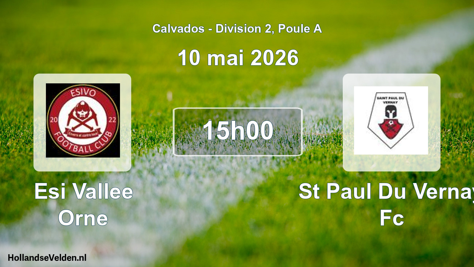 Geplande wedstrijd: Esi Vallee Orne - St Paul Du Vernay Fc (10 mai 2026)