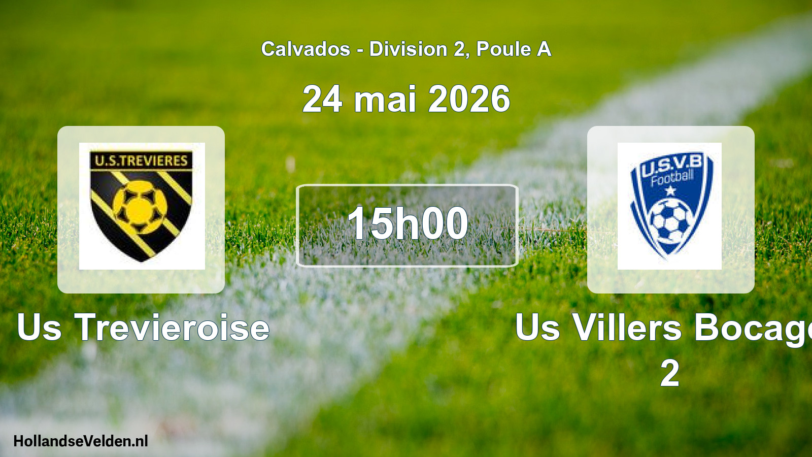 Geplande wedstrijd: Us Trevieroise - Us Villers Bocage 2 (24 mei 2026)