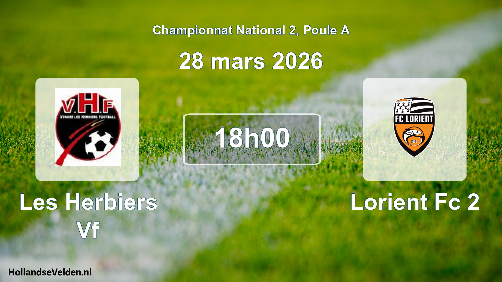 Scheduled Match: Les Herbiers Vf - Lorient Fc 2 (28 March 2026)