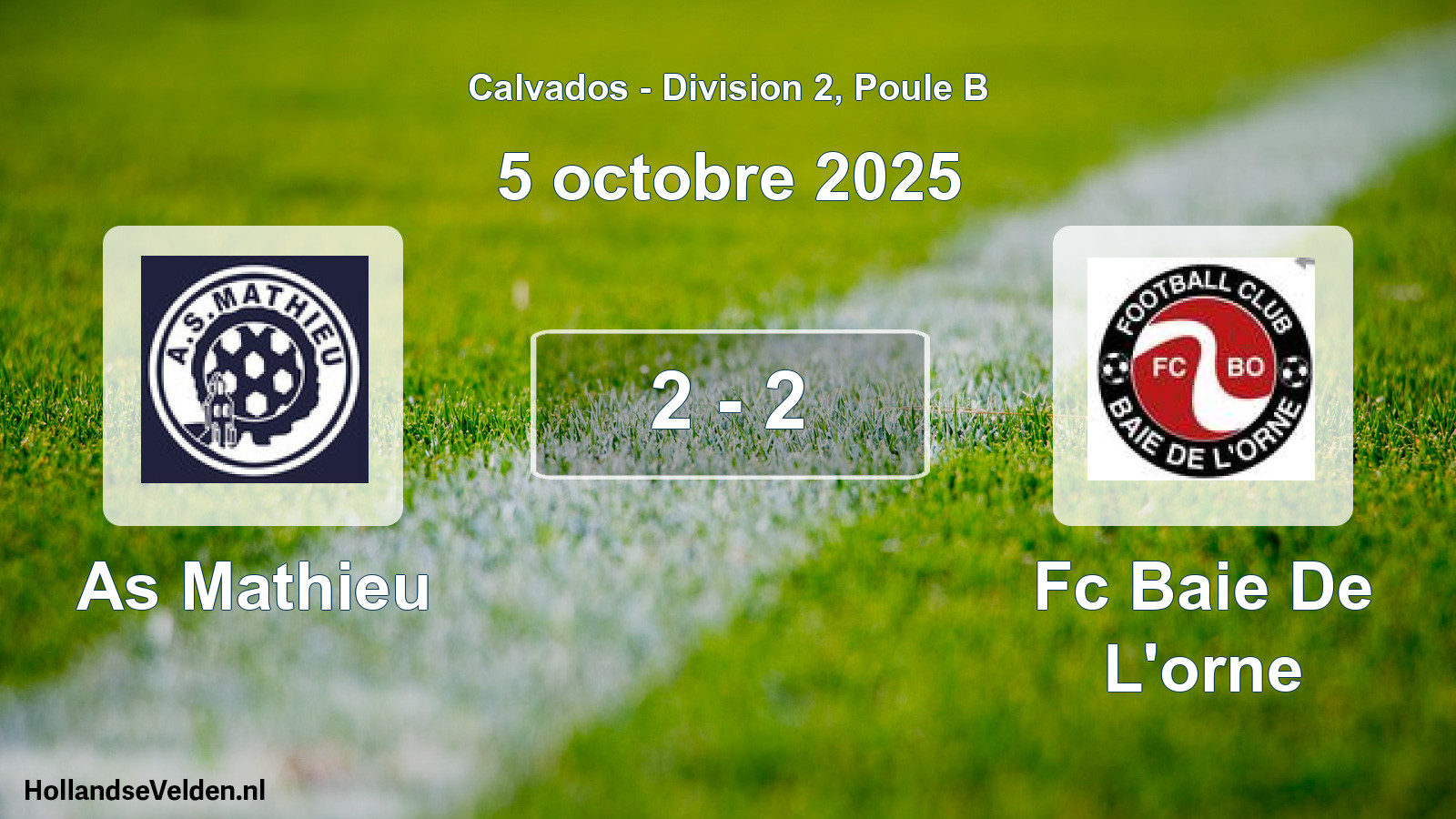 Gespeelde wedstrijd: As Mathieu - Fc Baie De L'orne 2 - 2 (5 octobre 2025)