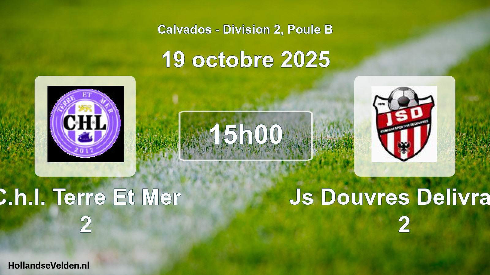Geplande wedstrijd: C.h.l. Terre Et Mer 2 - Js Douvres Delivrand 2 (19 octobre 2025)