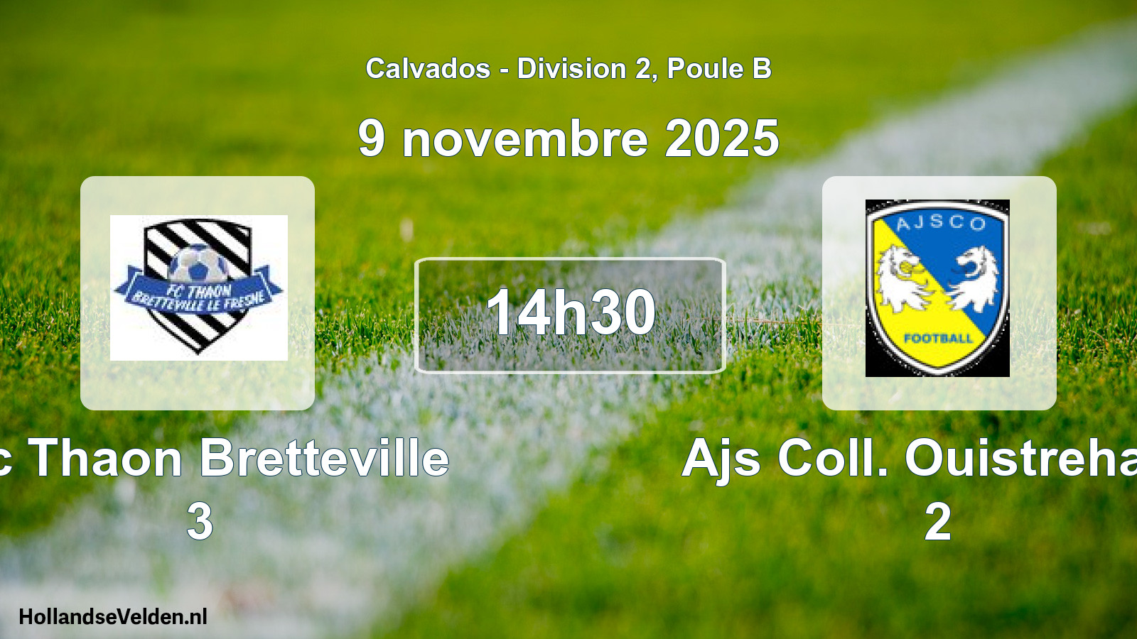 Geplande wedstrijd: Fc Thaon Bretteville 3 - Ajs Coll. Ouistreham 2 (9 november 2025)