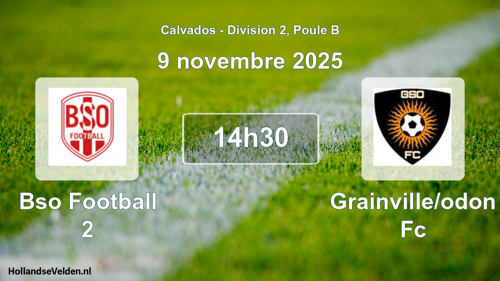 Geplande wedstrijd: Bso Football 2 - Grainville/odon Fc (9 november 2025)