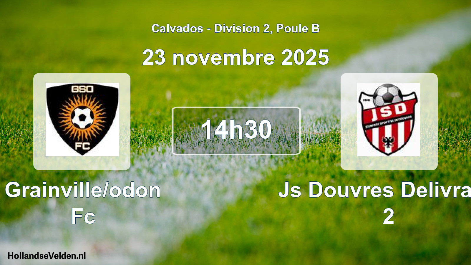 Geplande wedstrijd: Grainville/odon Fc - Js Douvres Delivrand 2 (23 novembre 2025)