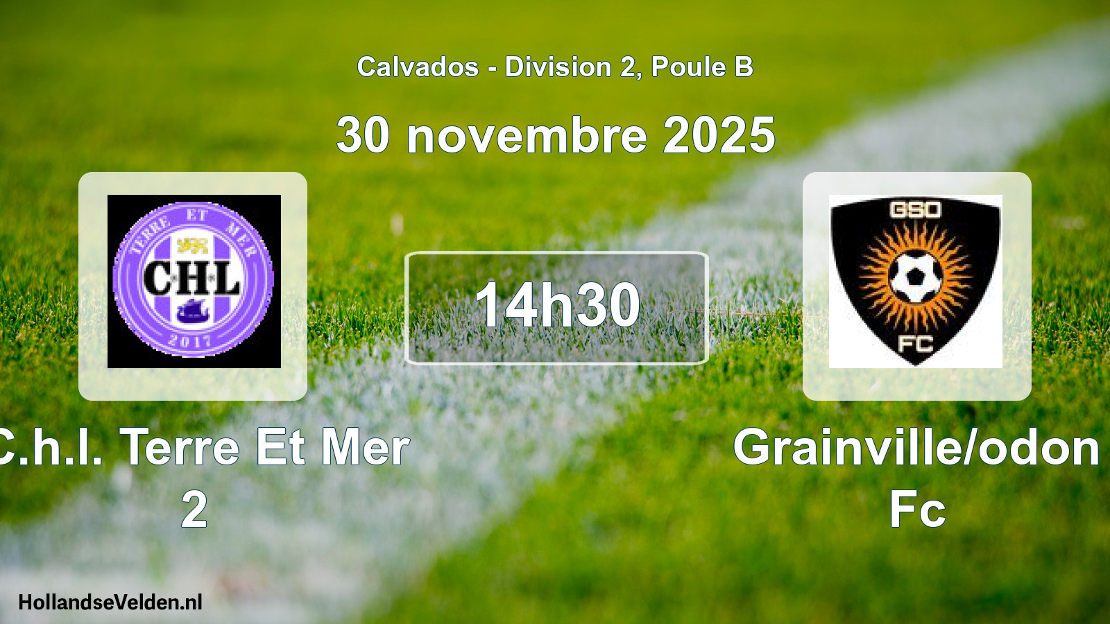 Geplande wedstrijd: C.h.l. Terre Et Mer 2 - Grainville/odon Fc (30 novembre 2025)