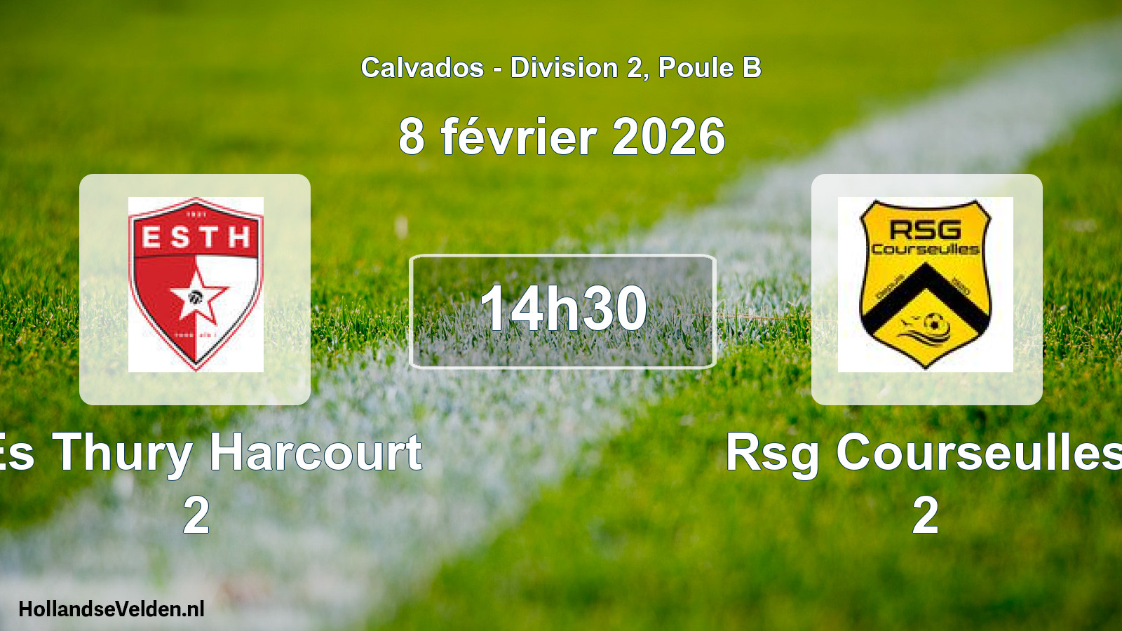Geplande wedstrijd: Es Thury Harcourt 2 - Rsg Courseulles 2 (8 février 2026)