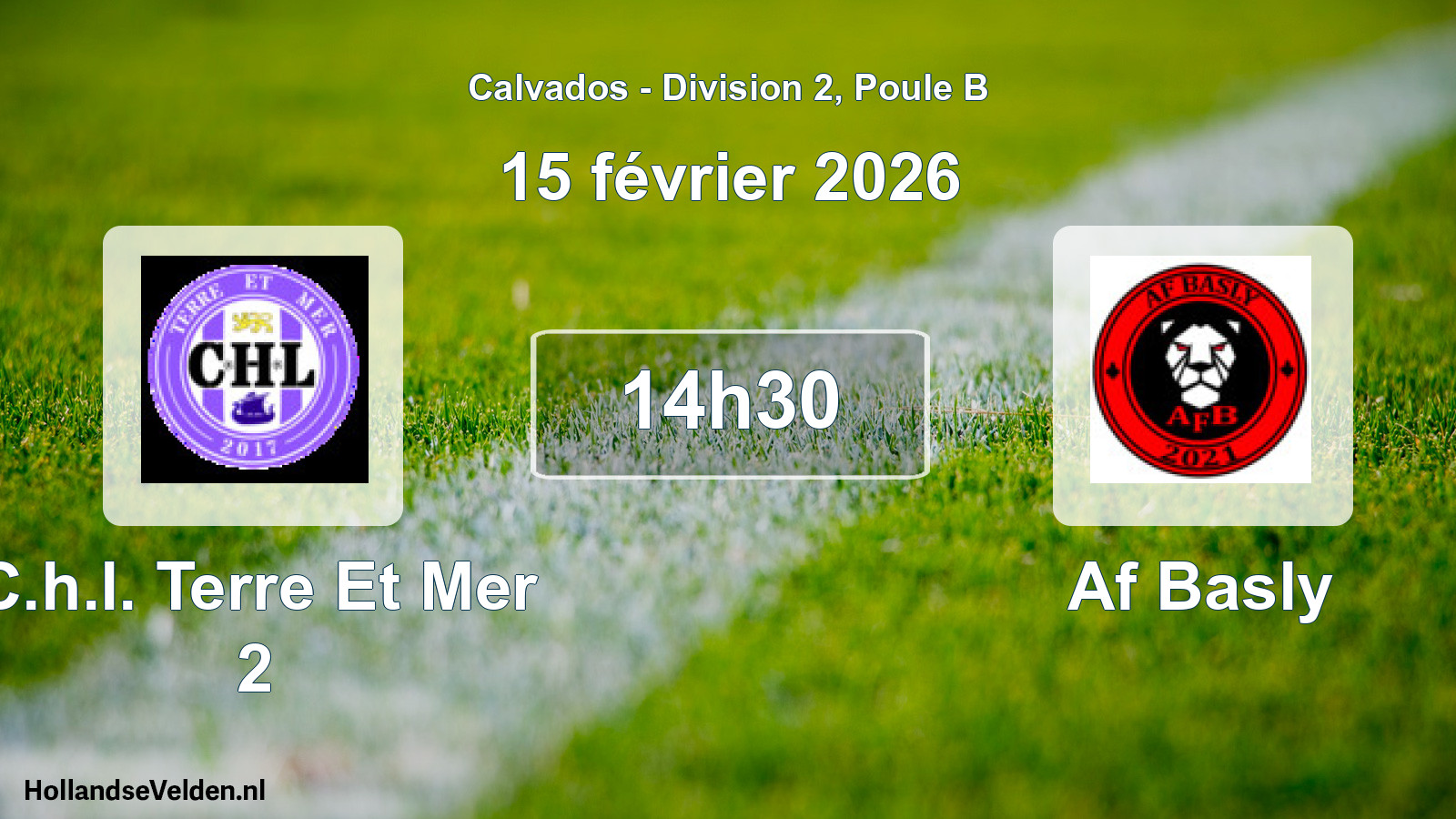 Geplande wedstrijd: C.h.l. Terre Et Mer 2 - Af Basly (15 février 2026)