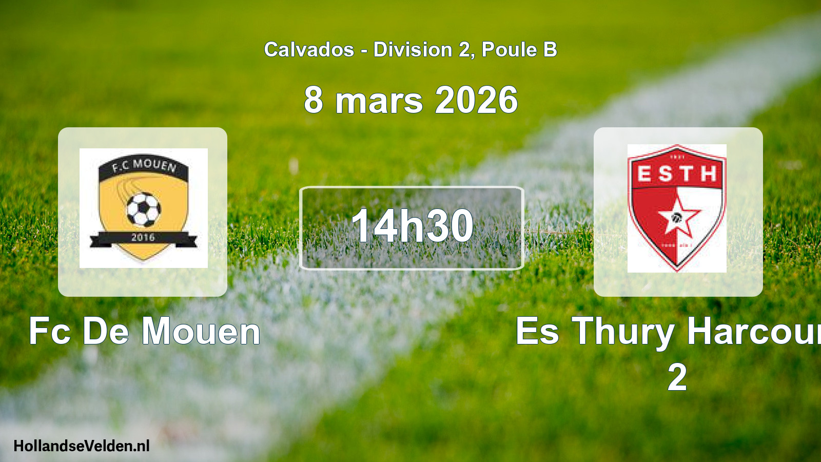 Geplande wedstrijd: Fc De Mouen - Es Thury Harcourt 2 (8 maart 2026)