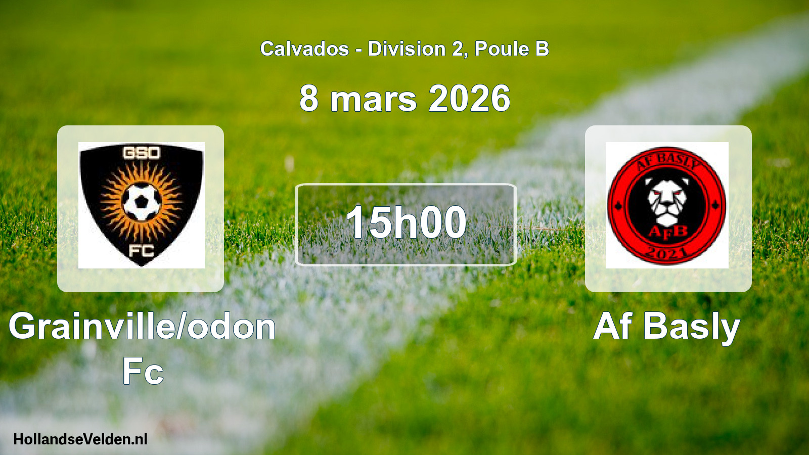 Geplande wedstrijd: Grainville/odon Fc - Af Basly (8 mars 2026)