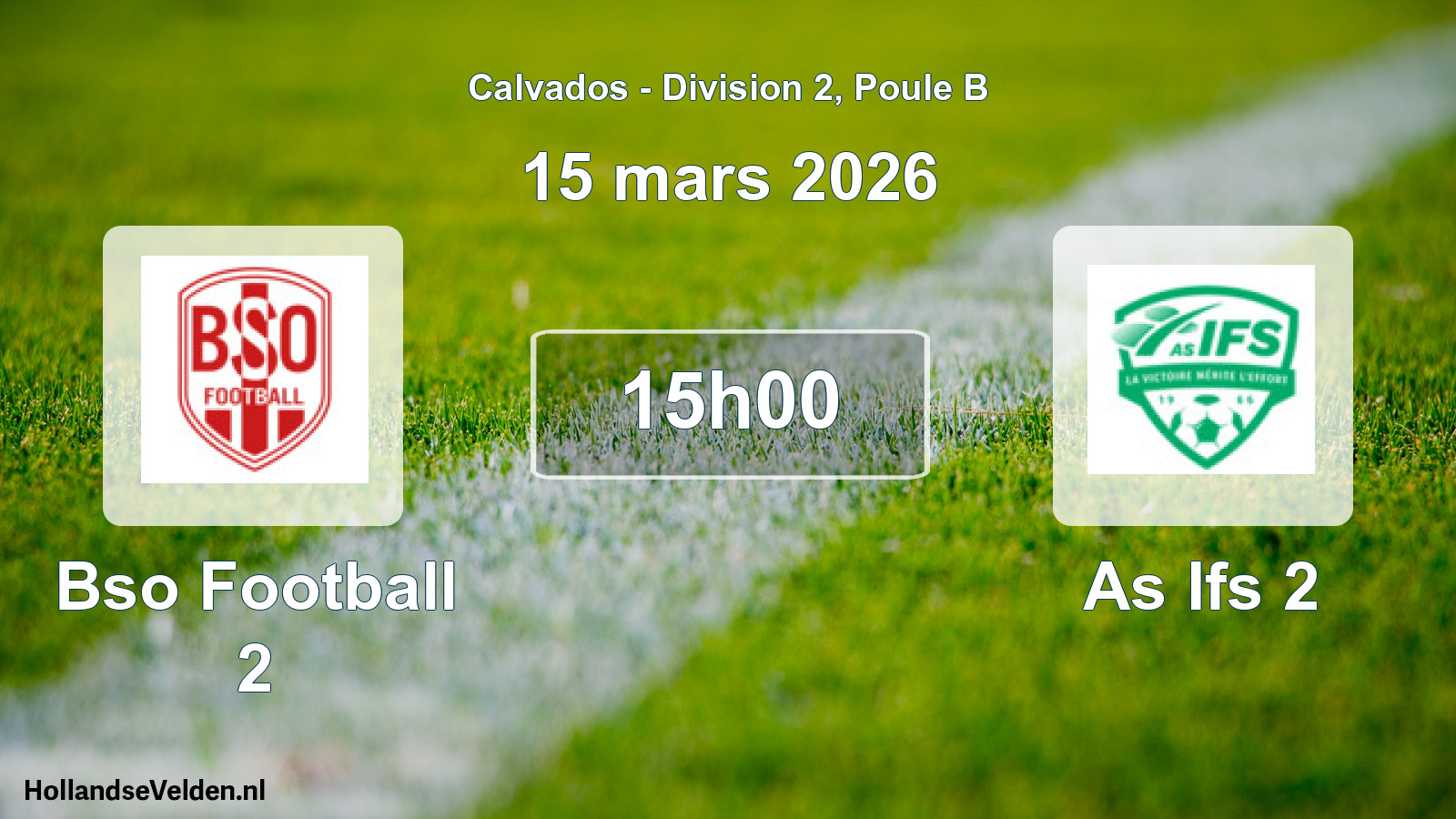 Geplande wedstrijd: Bso Football 2 - As Ifs 2 (15 maart 2026)