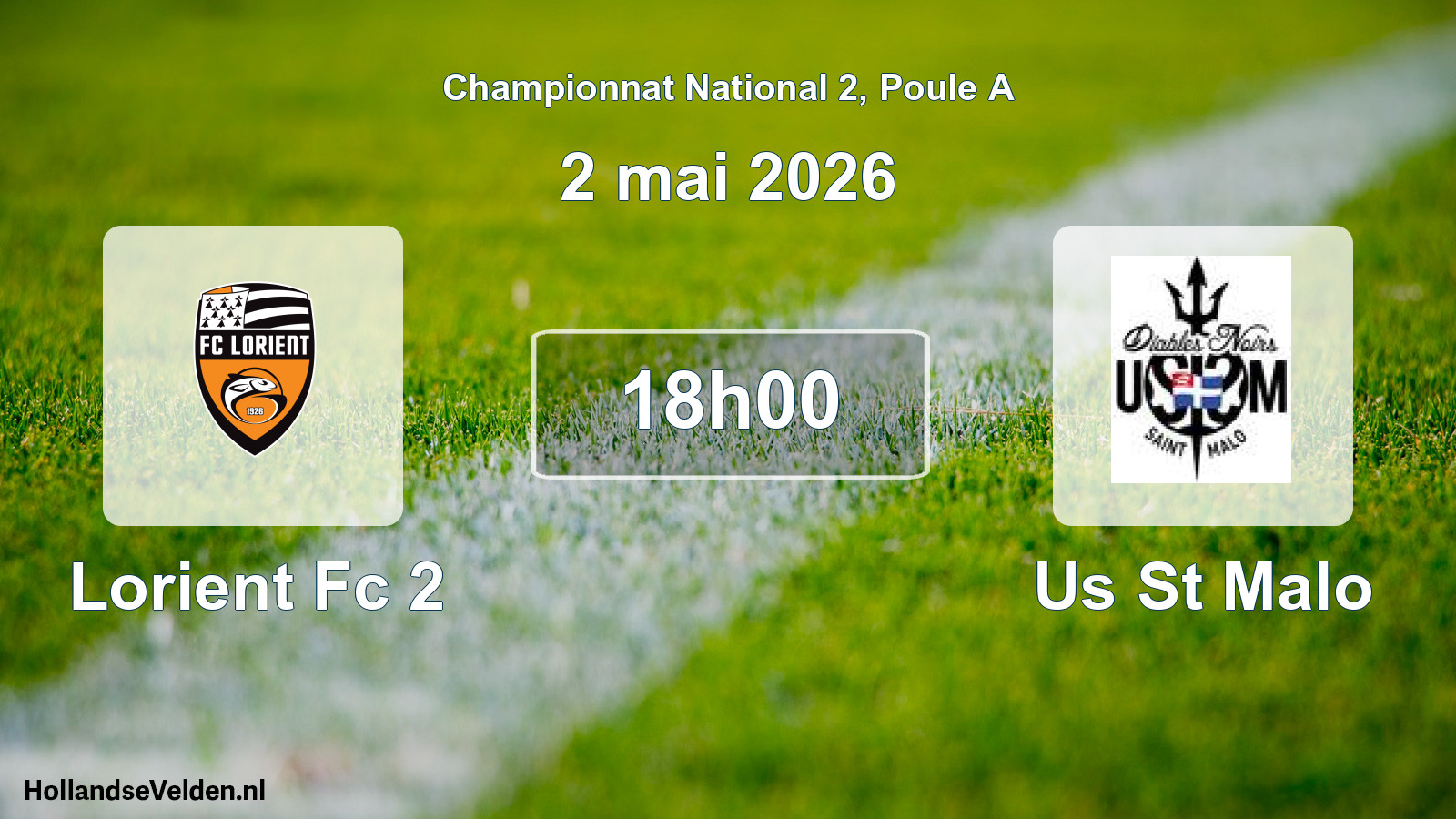 Geplande wedstrijd: Lorient Fc 2 - Us St Malo (2 mai 2026)