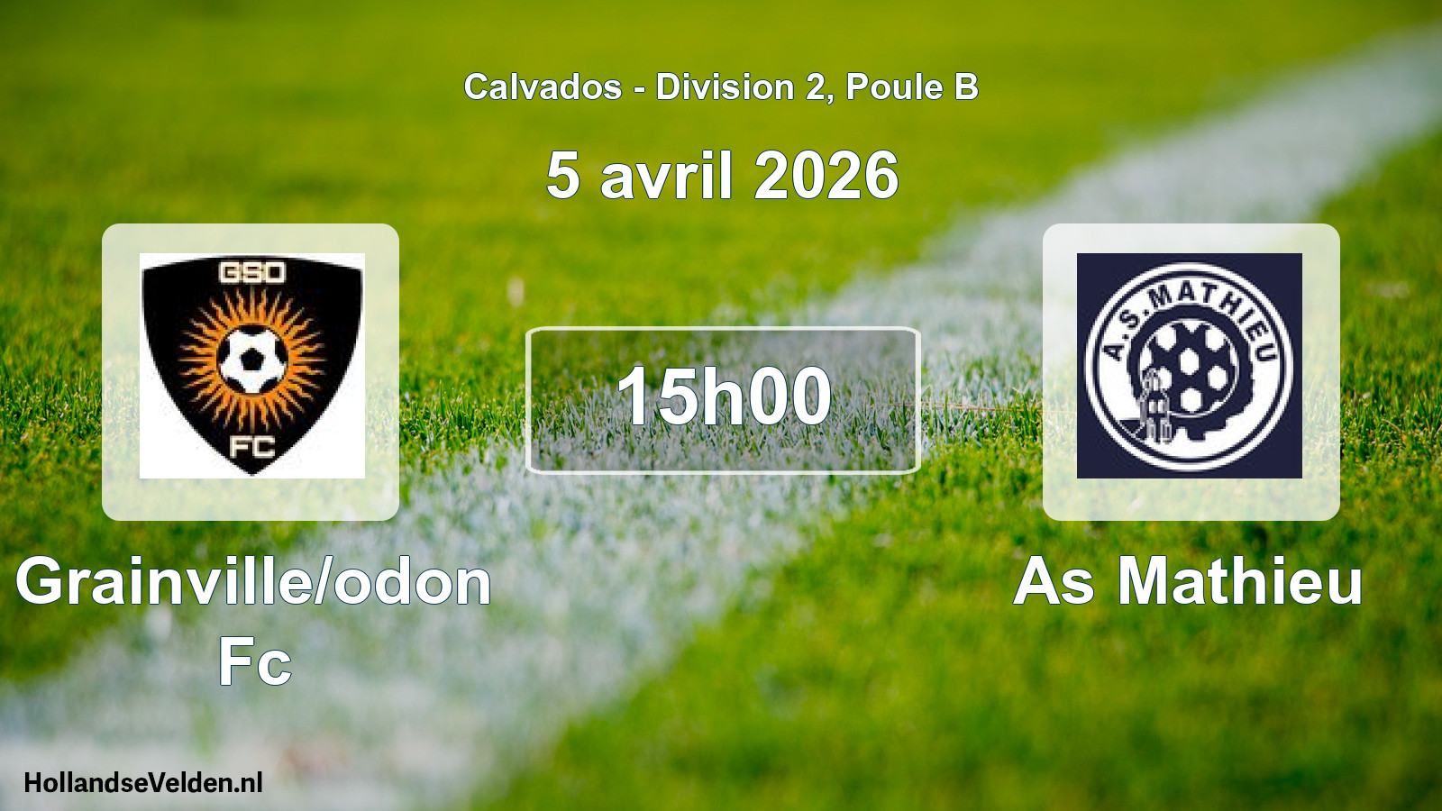 Scheduled Match: Grainville/odon Fc - As Mathieu (5 April 2026)