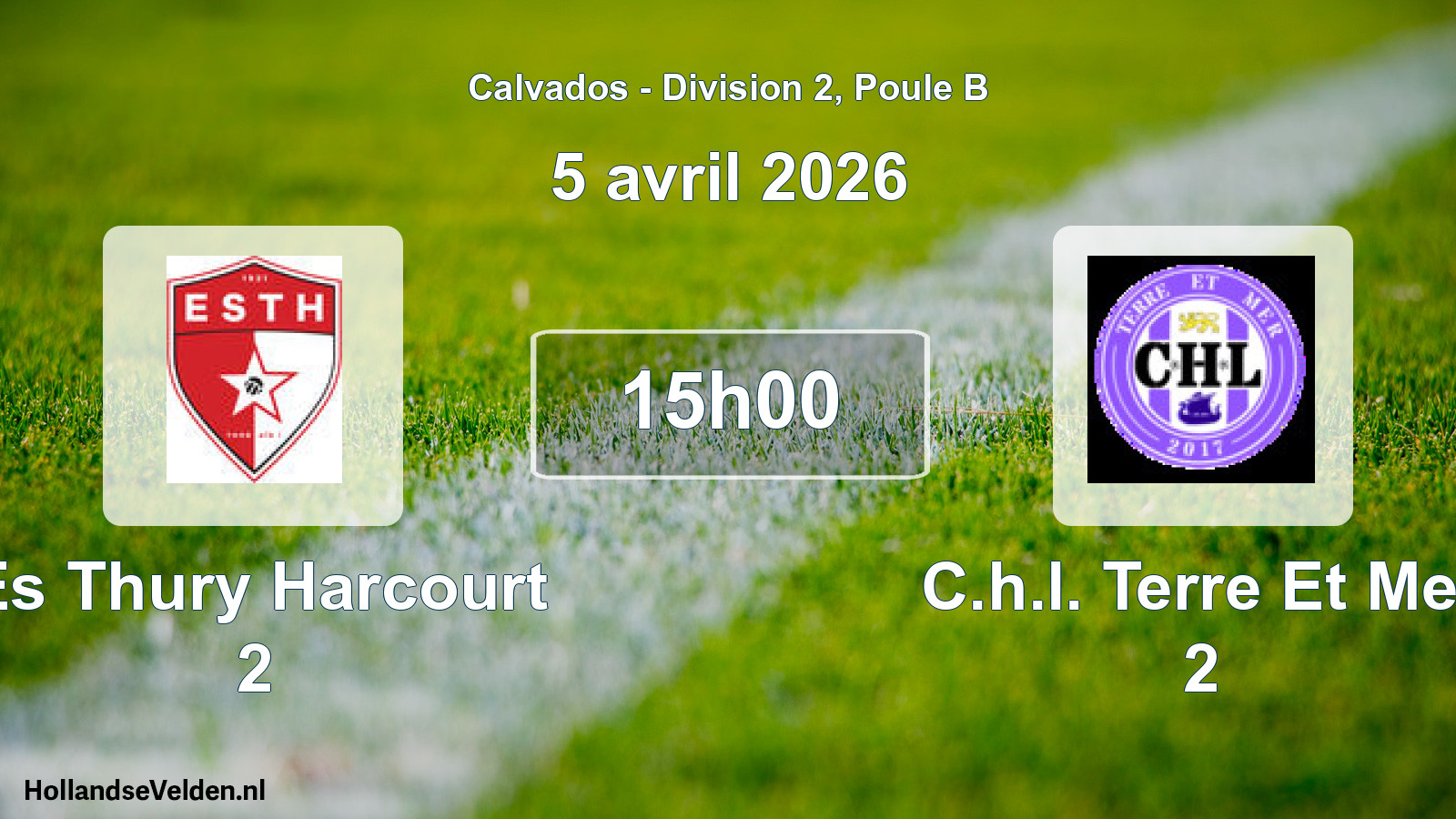 Geplande wedstrijd: Es Thury Harcourt 2 - C.h.l. Terre Et Mer 2 (5 avril 2026)