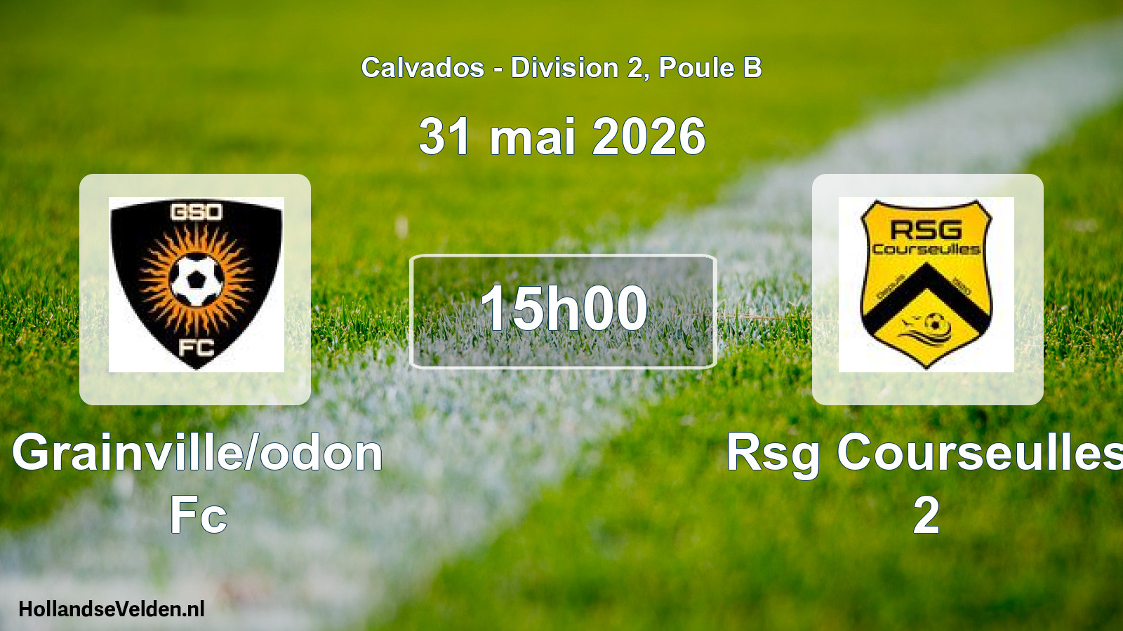 Geplande wedstrijd: Grainville/odon Fc - Rsg Courseulles 2 (31 mei 2026)