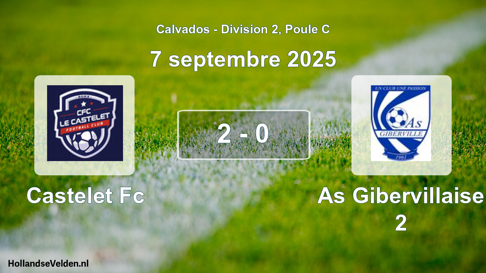 Gespeelde wedstrijd: Castelet Fc - As Gibervillaise 2 2 - 0 (7 septembre 2025)
