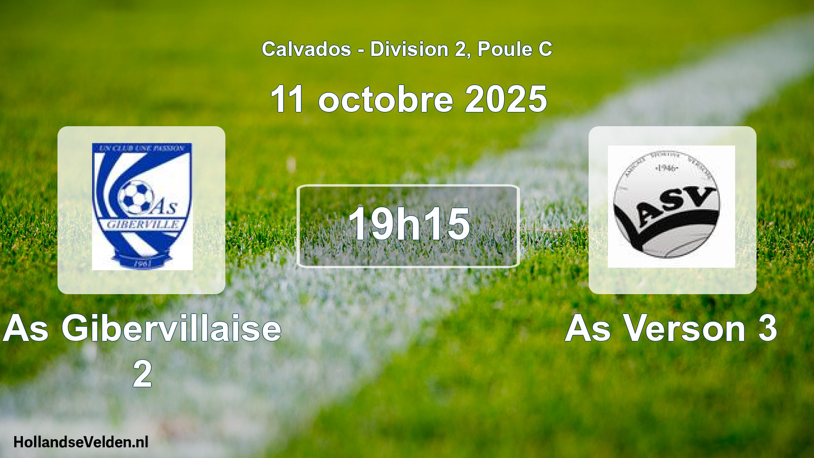 Geplande wedstrijd: As Gibervillaise 2 - As Verson 3 (12 octobre 2025)