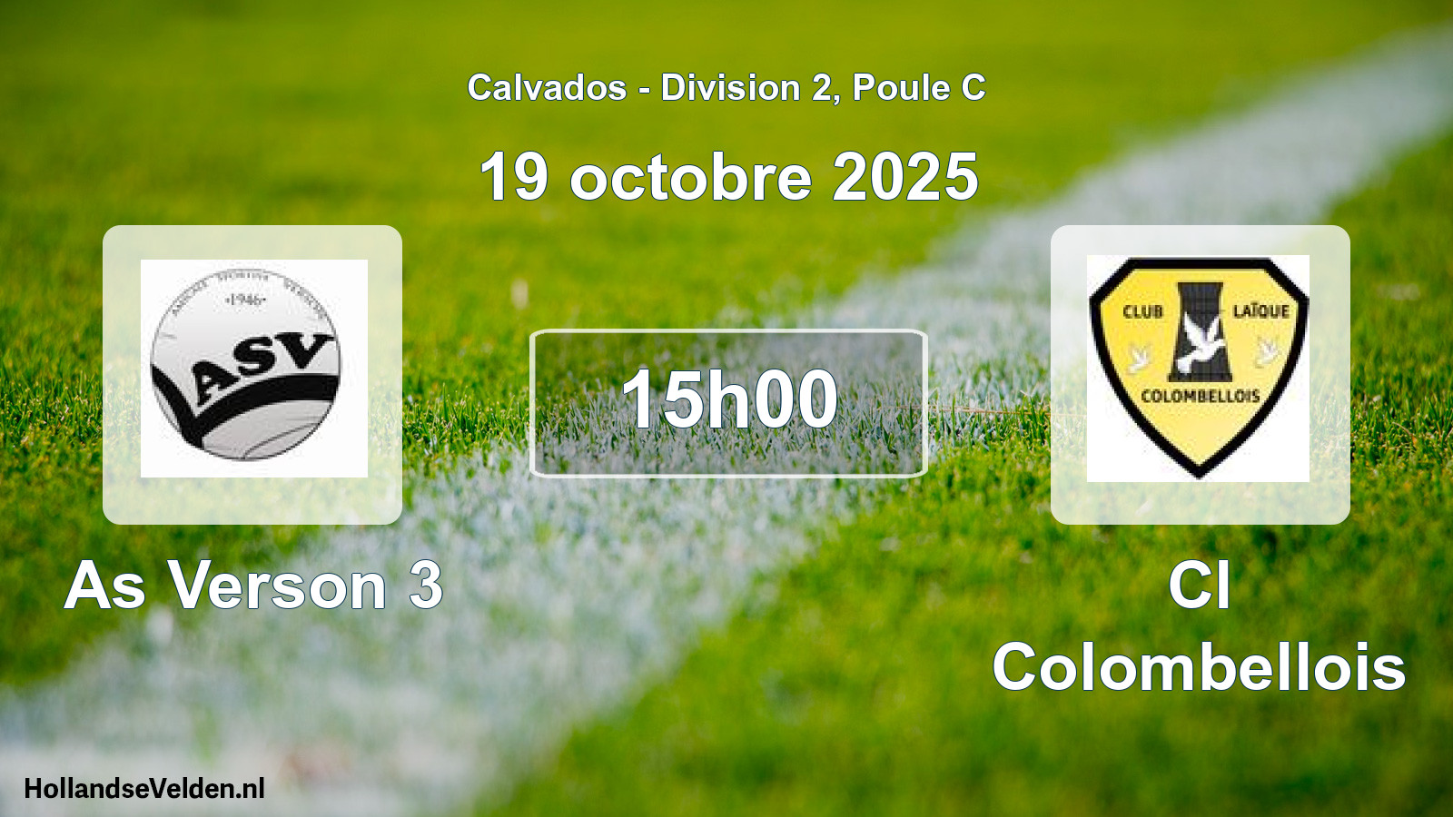 Geplande wedstrijd: As Verson 3 - Cl Colombellois (19 oktober 2025)