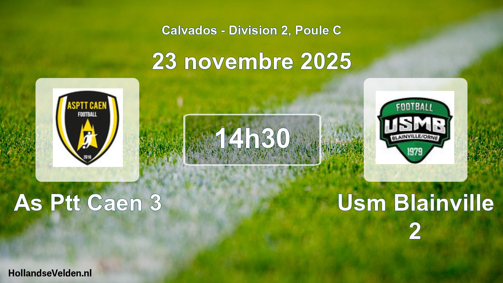 Geplande wedstrijd: As Ptt Caen 3 - Usm Blainville 2 (23 novembre 2025)