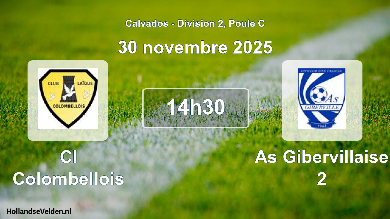 Geplande wedstrijd: Cl Colombellois - As Gibervillaise 2 (30 novembre 2025)