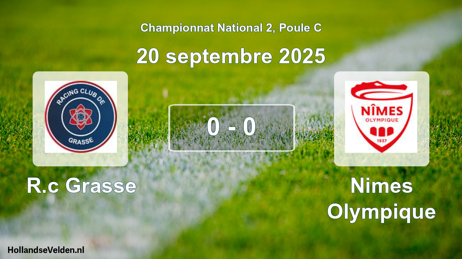 Gespeelde wedstrijd: R.c Grasse - Nimes Olympique 0 - 0 (20 september 2025)