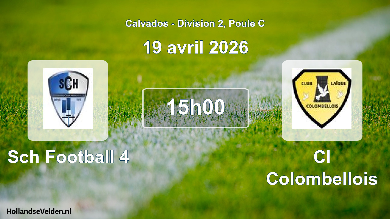Geplande wedstrijd: Sch Football 4 - Cl Colombellois (19 avril 2026)