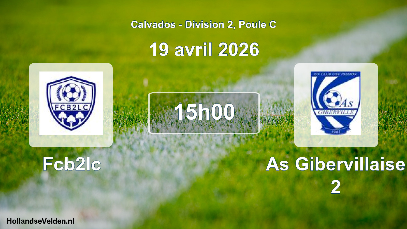 Geplande wedstrijd: Fcb2lc - As Gibervillaise 2 (19 april 2026)