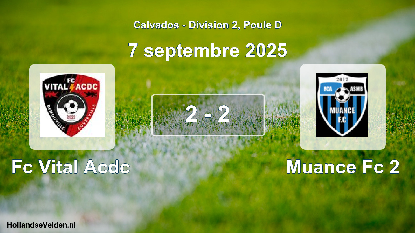 Gespeelde wedstrijd: Fc Vital Acdc - Muance Fc 2 2 - 2 (7 september 2025)