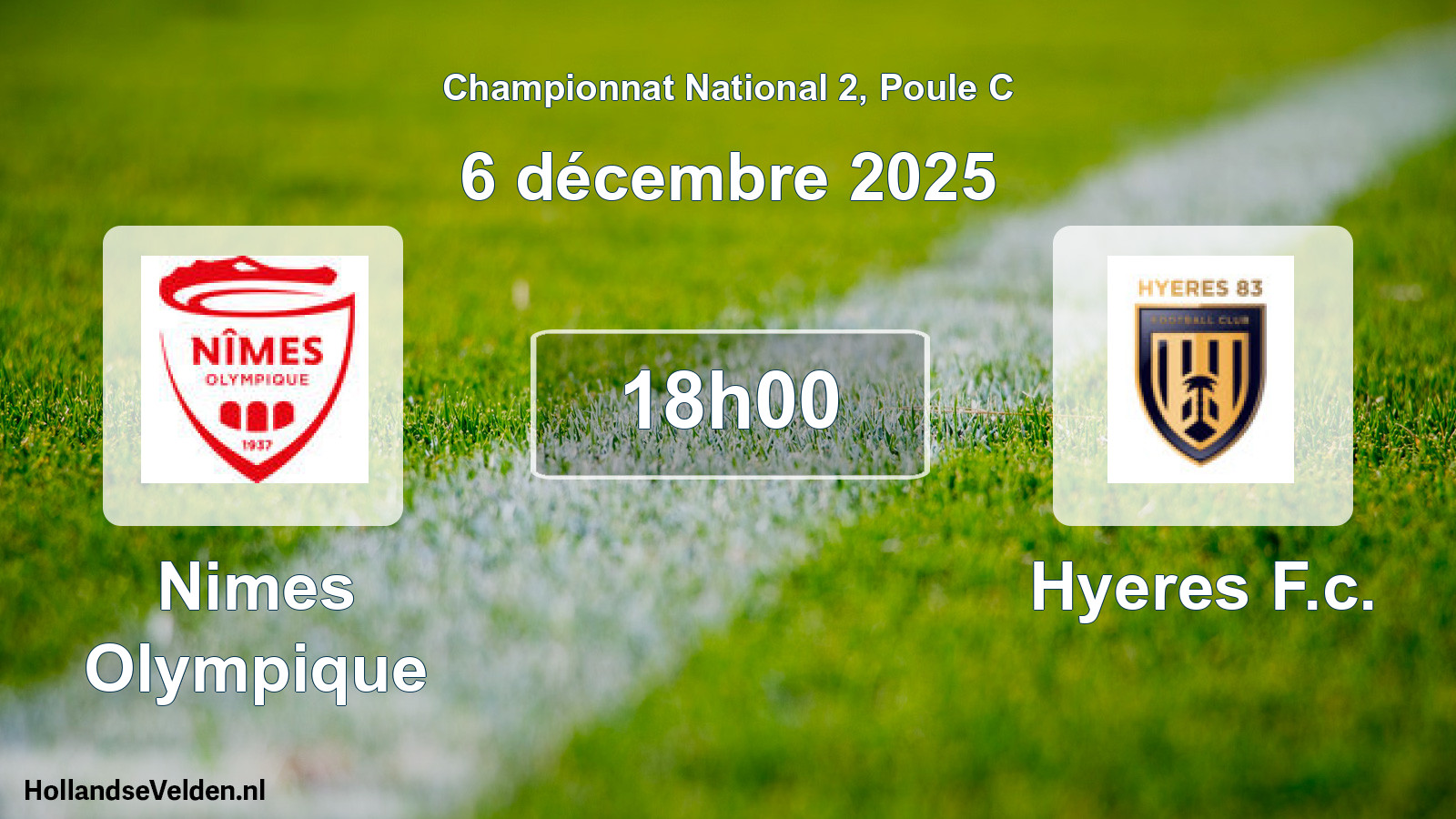 Geplande wedstrijd: Nimes Olympique - Hyeres F.c. (6 décembre 2025)