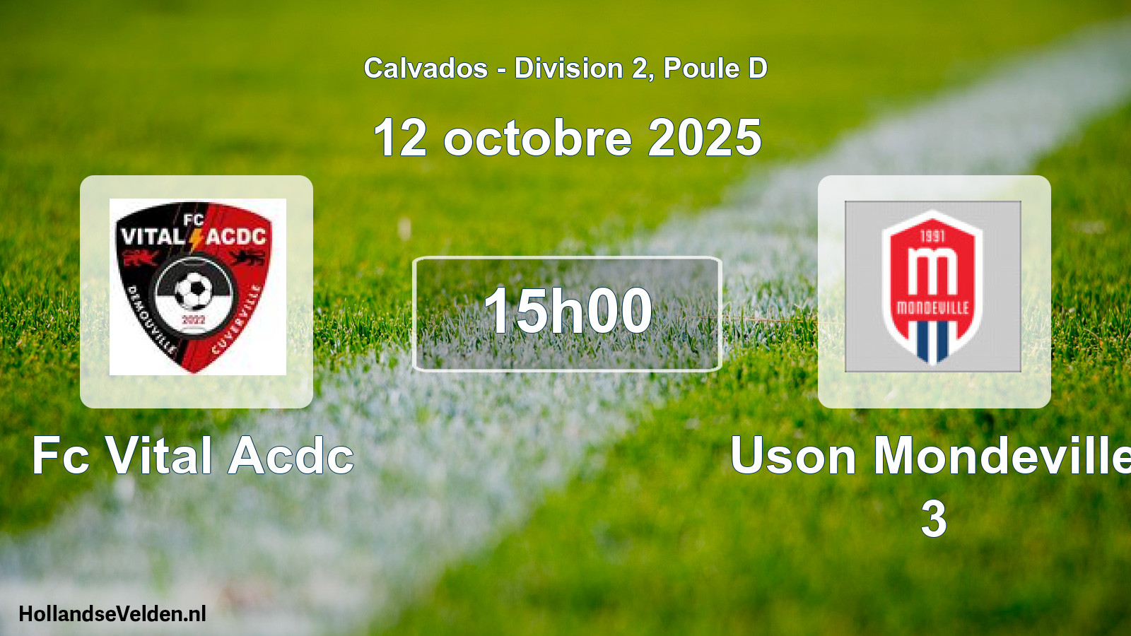 Geplande wedstrijd: Fc Vital Acdc - Uson Mondeville 3 (12 oktober 2025)